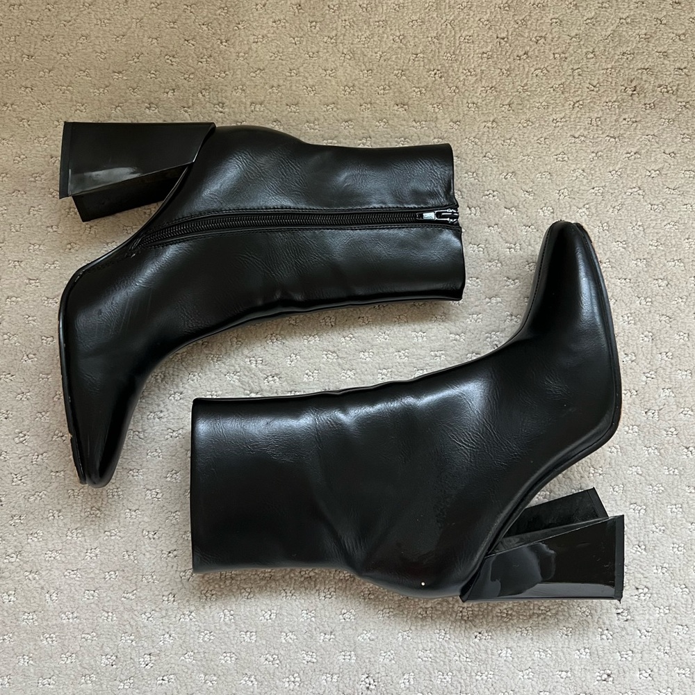Topshop block heel bootie